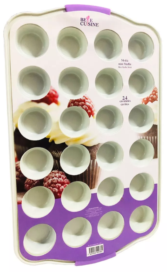Molde De Silicon Con Asa Mini Muffin 24 Cav 2-236 - Ms-3215a