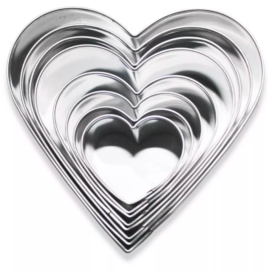 Cortadores De Galleta De Corazón Acero Inoxidable 8 Piezas