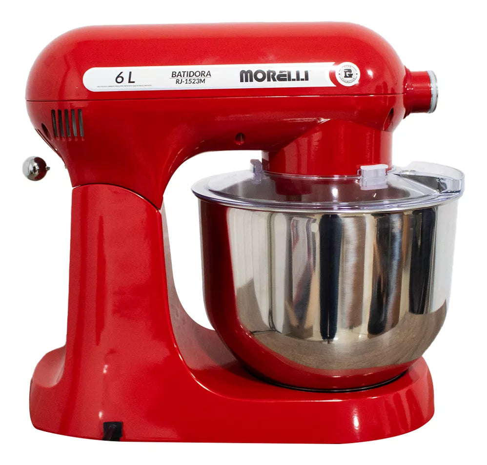 Batidora De Pedestal Morelli De 6 Litros Con 10 Velocidades Color rojo