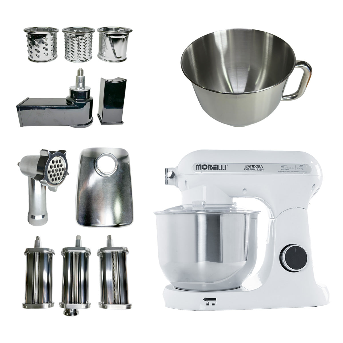Set De Batidora Morelli 6litros Y Juego De Accesorios