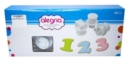 Juego Cortador Eyector Numeros 10 Pzas