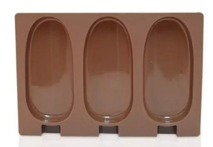 Molde Silicón Repostería Para Paleta Clásica 3 Cavidades