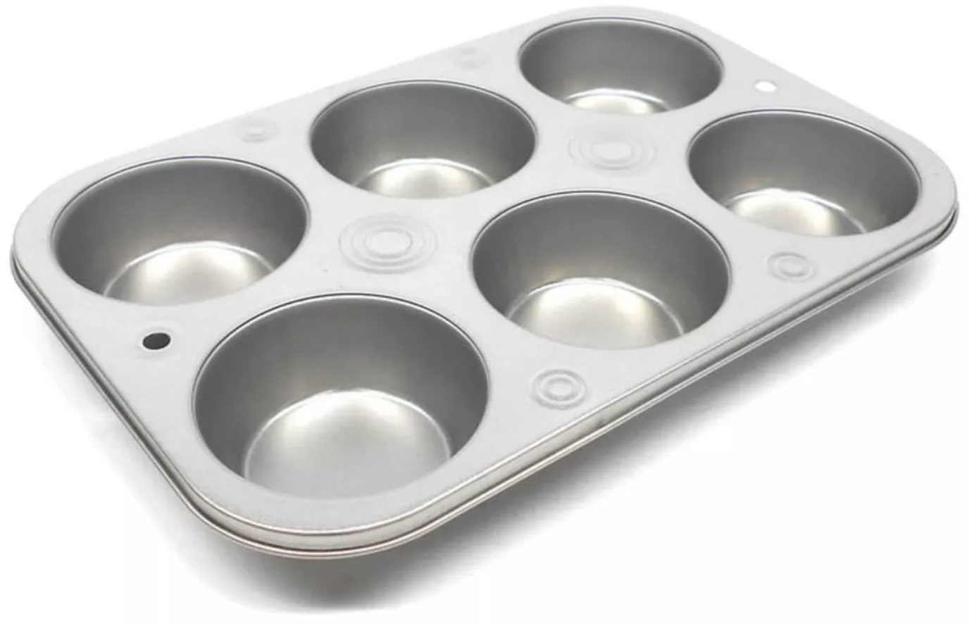 Molde Para Cupcackes Y Mantecadas Estañada Con 6 Cavidades