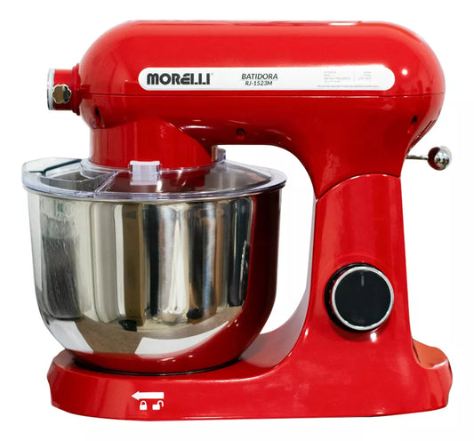 Batidora De Pedestal Morelli De 6 Litros Con 10 Velocidades Color rojo